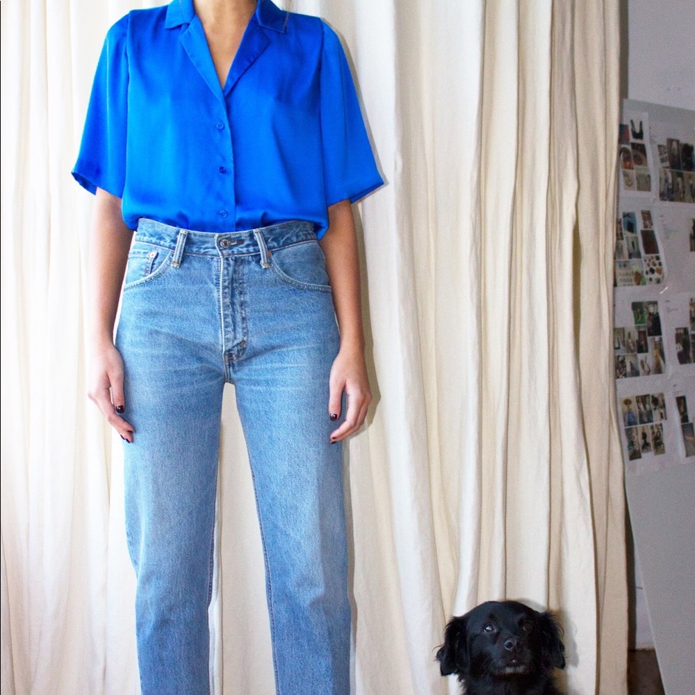 Christian Dior light Royal Blue top size 6
